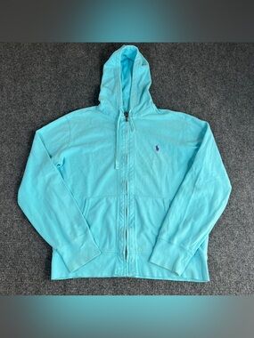 Vintage Polo Ralph Lauren Hoodie Men Large Full Zip Jacket 90’s